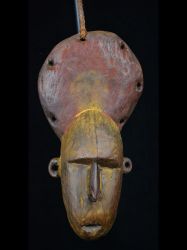 Wooden Yam Mask with Carved Yam Fan, Abelam, New Guinea &ndash; SOLD