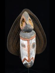 Ceremonial Balsa Yam Head with Yam Fan, Abelalm People &ndash; 23-14